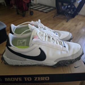 Nike Waffle Racers White and Black Women Sneakers